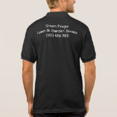 Shirt van de Polo-mannen - Grond en tuin (Achterkant)