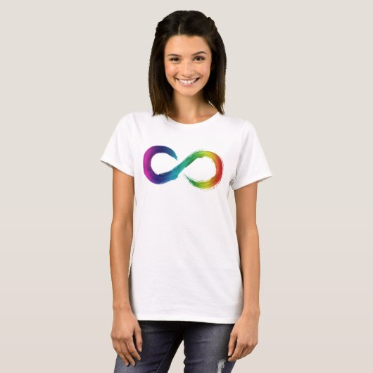 Shirt van de Rainbow Infinity Neurodiversity (Voorkant volledig)