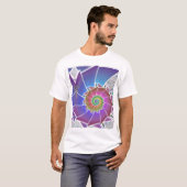 Shirt van de Rainbow Spiralism van Fibonacci (Voorkant volledig)