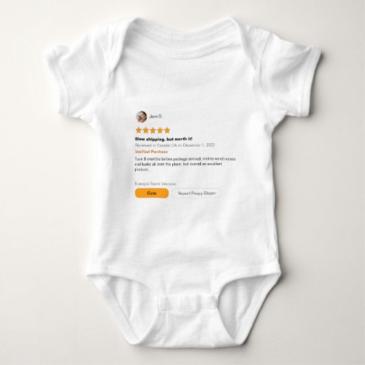 Shirt van de Review van de baby/één-stuk ( 0-24 mo (Voorkant)