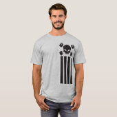 Shirt van de schedel en de barbel - Shirt van de V (Voorkant volledig)