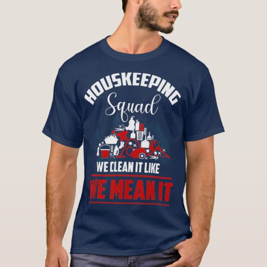 Shirt van de schoonmaakdienst Funny Housekeeping S (Voorkant)