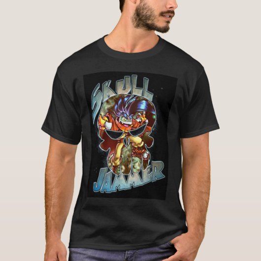 shirt van de skulljammer op zwart (Voorkant)