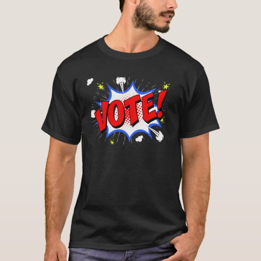 Shirt van de terugstemming Stemming: 70 Cartoon (Voorkant)