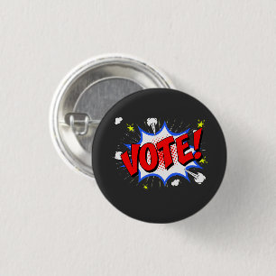 Shirt van de terugstemming Stemming: 70 Cartoon Ronde Button 3,2 Cm