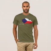 Shirt van de Tsjechische Republiek op de vlagkaart (Voorkant volledig)