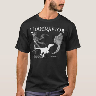 Shirt van de utahraptor in donkere kleuren