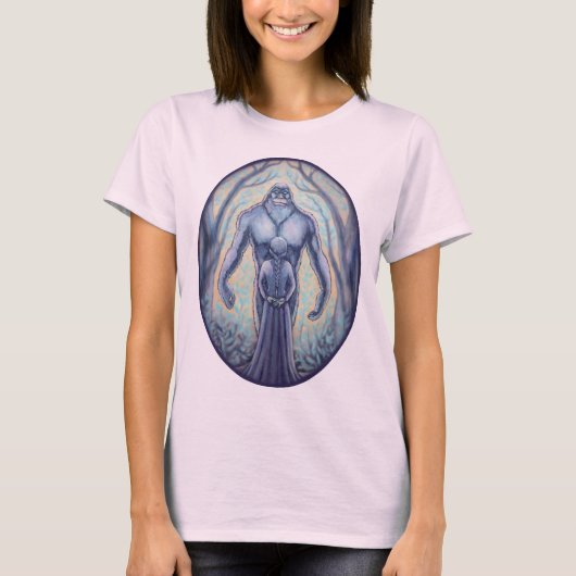 Shirt van de vrouw, T-shirt van het Sasquatch Shir (Voorkant)