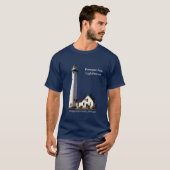 Shirt van de vuurtoren van Presque Isle donker (Voorkant volledig)