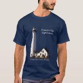 Shirt van de vuurtoren van Presque Isle donker (Voorkant)