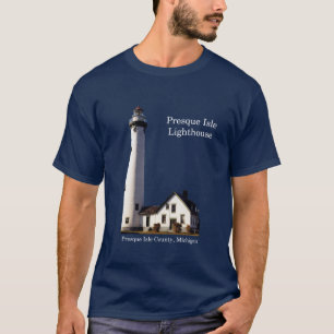 Shirt van de vuurtoren van Presque Isle donker