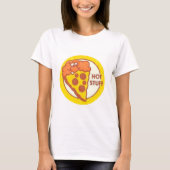 Shirt van de warme-stofretro-pizza (Voorkant)