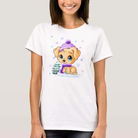 Shirt van de Winterhond van de vrouw (Voorkant)