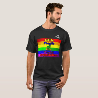 Shirt van de zwarte LPOTW-regenboogvlag