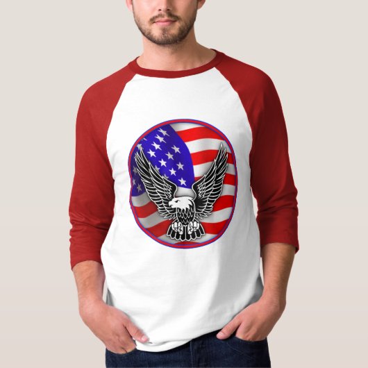 Shirt van Eagle van de Vlag van Verenigde Staten (Voorkant)
