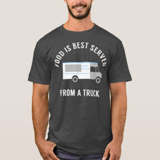 Shirt van eigenaar van een levensmiddelenvrachtwag