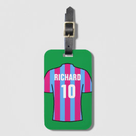 Shirt van football in Claret & Blue Bagagelabel
