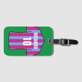 Shirt van football in Claret & Blue Bagagelabel (Voorkant (horizontaal))