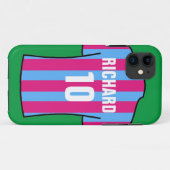 Shirt van football in Claret & Blue Case-Mate iPhone Case (Achterkant (horizontaal))