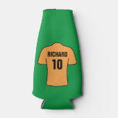 Shirt van football in Oranje Oude Goudfleskoeler Flesjeskoeler (Voorkant)