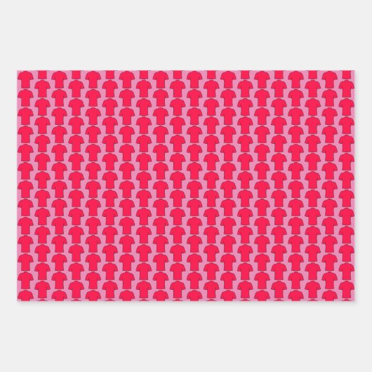 Shirt van football in rode papierbladen inpakpapier vel (Voorkant 3)