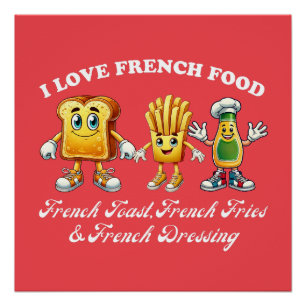 Shirt van friet Fries Lover Gift Love Kaart Perfect Poster