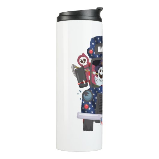 shirt van gelukkige halloween thermosbeker (Gedraaid links)