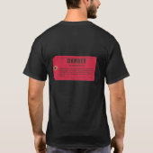 Shirt van gevaarlijk Label (Achterkant)