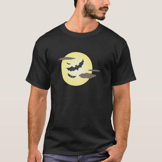 Shirt van Halloween Moon en Bats (Voorkant)