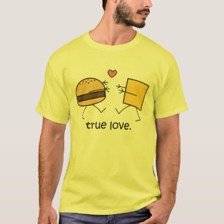Shirt van hamburger en kaas "True Love" (Light)