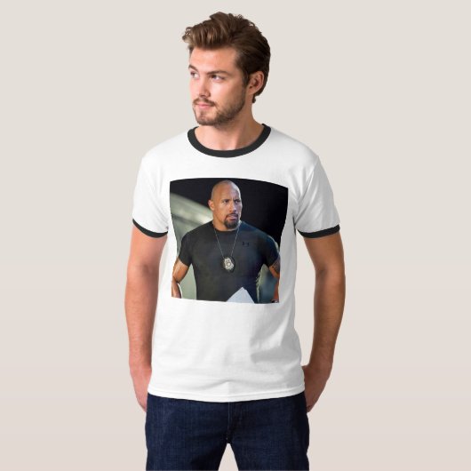 Shirt van het Afbeelding van Dwayne Johnson (Voorkant volledig)