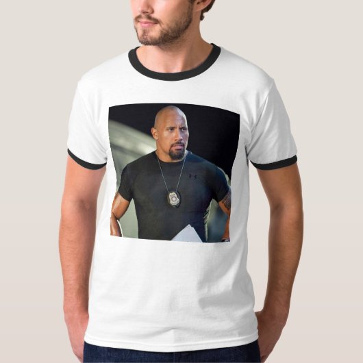 Shirt van het Afbeelding van Dwayne Johnson (Voorkant)