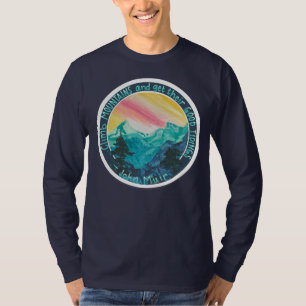 Shirt van het berglandschap - john muir - klimmen