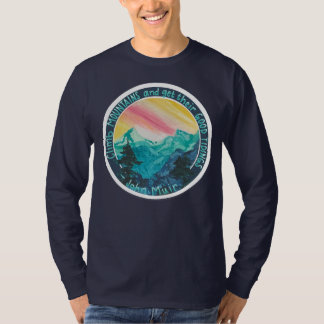 Shirt van het berglandschap - john muir - klimmen