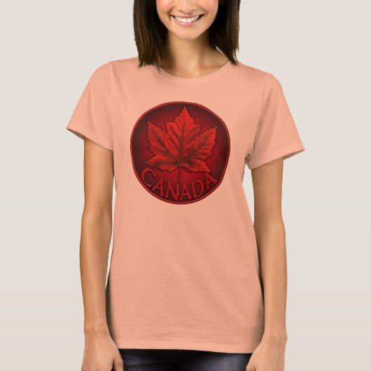 Shirt van het Canada-mantel Leaf T-Shirt Souvenir  (Voorkant)