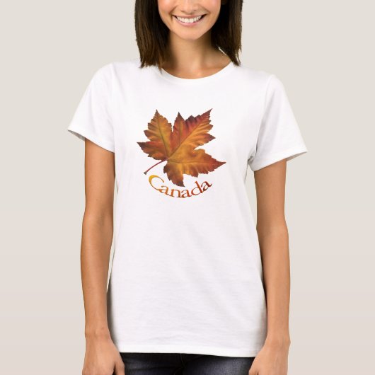 Shirt van het Canada-mantel Leaf T-Shirt Souvenir (Voorkant)