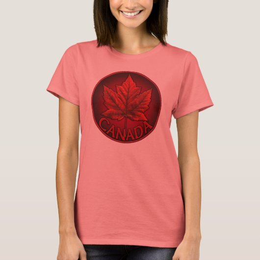 Shirt van het Canada-mantel Leaf T-Shirt Souvenir (Voorkant)