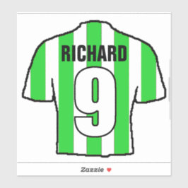 Shirt van het groene en witte Football op een Sticker