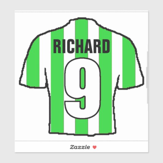 Shirt van het groene en witte Football op een Sticker (Vel)