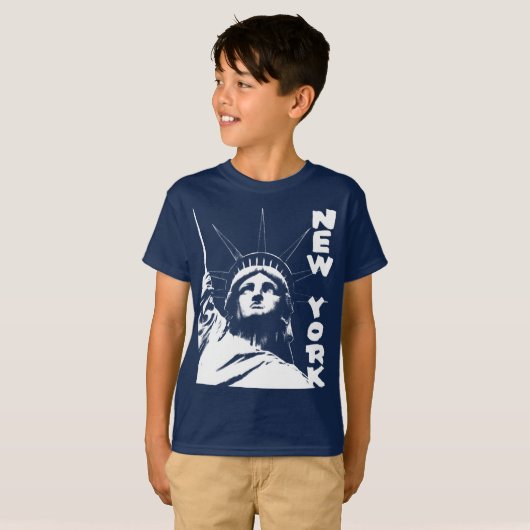 Shirt van het kind New York Status of Liberty Orga (Voorkant volledig)