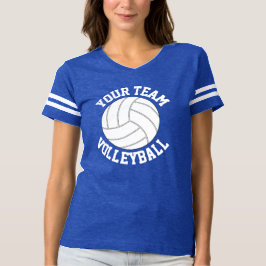 Shirt van het koninklijk blauw en wit volleyball J