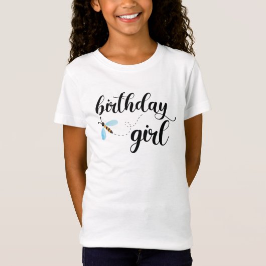 Shirt van het meisje van Bee Birthday (Voorkant)