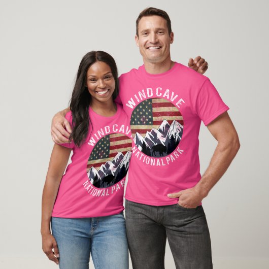 Shirt van het natuurpark Wind Cave Camping South D (Unisex)