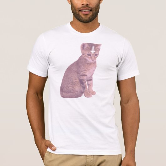 Shirt van het omgekeerde Cross Kitten Bella Canvas (Voorkant)