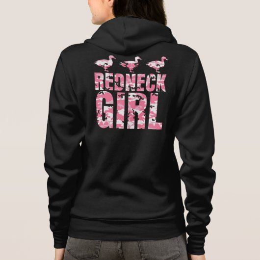 Shirt van het roze meisje met roze Camouflage Euck (Achterkant)