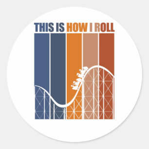 Shirt van het themapark voor rolliften ronde sticker
