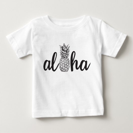 shirt van het tropische kind van aloha-ananas (Voorkant)