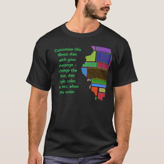 Shirt van Illinois - Aangepast met verkiezingen of (Voorkant)