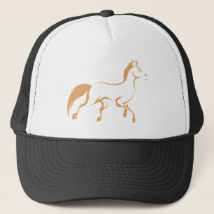 Shirt van Logo van wollen looppaarden Trucker Pet