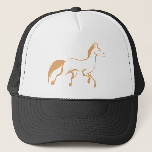 Shirt van Logo van wollen looppaarden Trucker Pet (Voorkant)